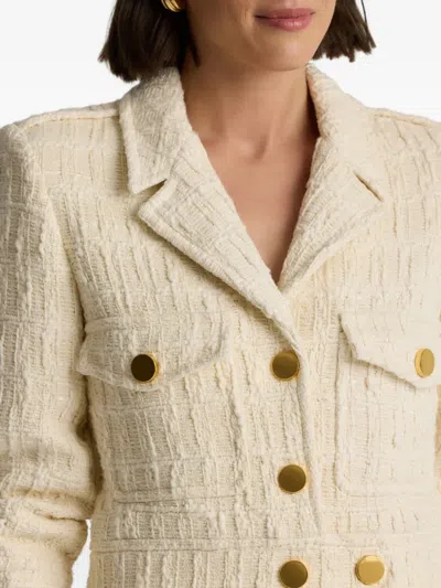 St John Avery Textured Jacket In Neutral