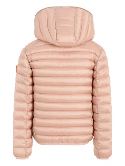 Save The Duck Hooded Quilted Jacket In Pink