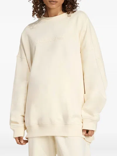 Adidas Originals Logo-detail Sweatshirt In White
