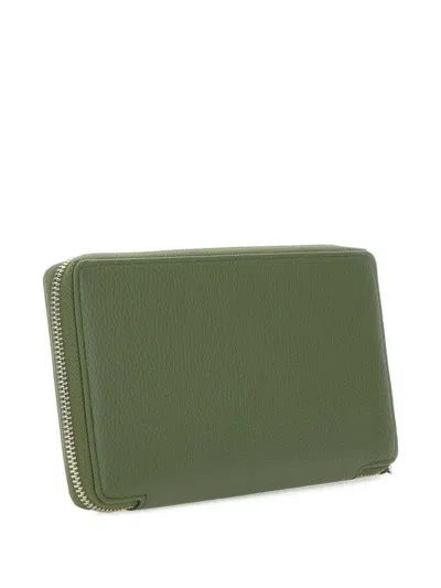 Gianni Chiarini Zip-around Leather Wallet In Green