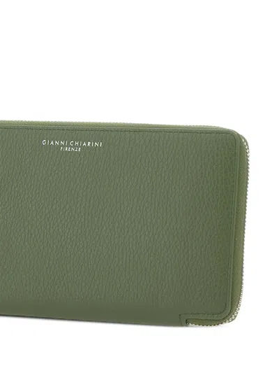 Gianni Chiarini Zip-around Leather Wallet In Green