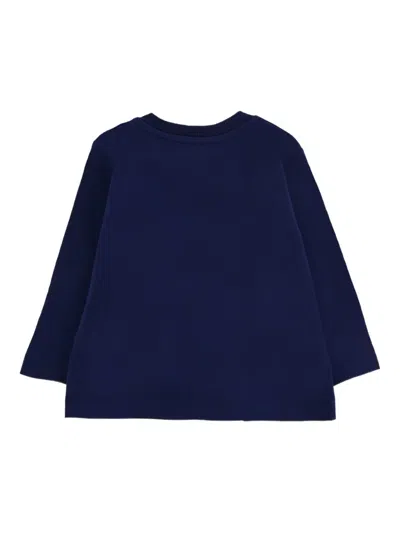 Moschino Bear-print Long-sleeve T-shirt In Blue