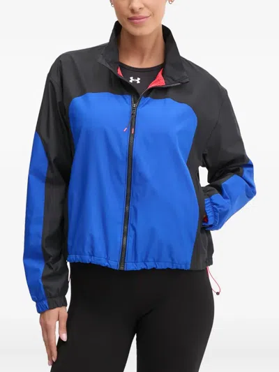 Under Armour Project Rock Colour-block Zip-up Jacket In Blue