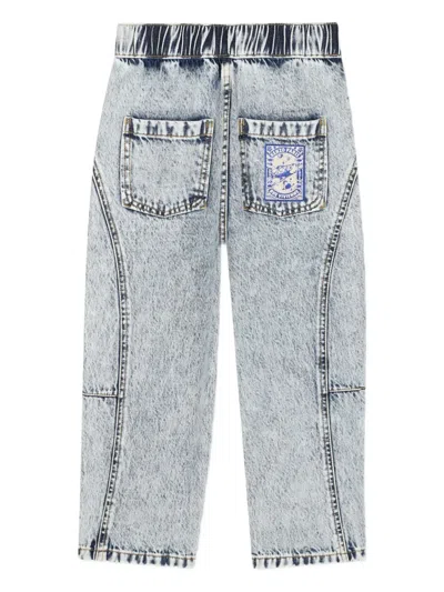 Kenzo Elastic Waist Jeans In Blue