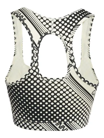 Pre-owned Ganni Polka-dot Sport Bra