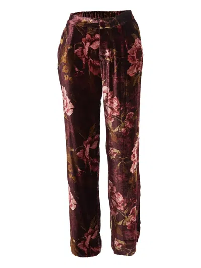 Pre-owned F.r.s For Restless Sleepers Floral Velvet Trousers