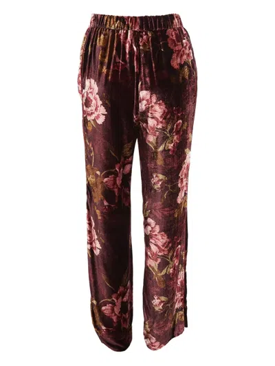 Pre-owned F.r.s For Restless Sleepers Floral Velvet Trousers