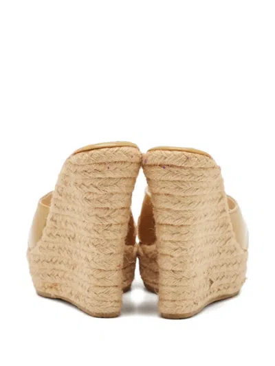 Pre-owned Jimmy Choo Espadrille Wedge Sandals