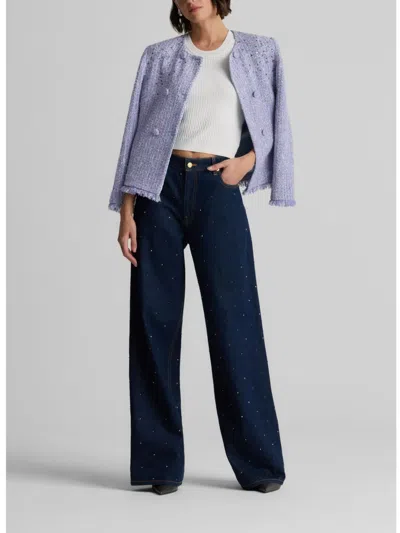 St John St. John Collection Sinclair Monroe Tweed Jacket In Purple