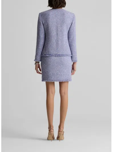 St John St. John Collection Sinclair Monroe Tweed Jacket In Purple