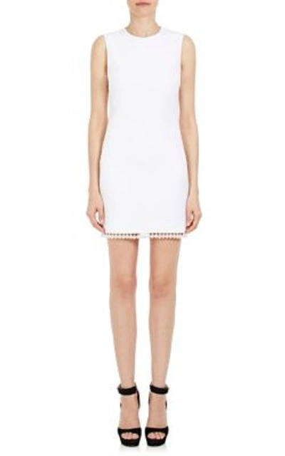 Givenchy Pearl Trim Shift Dress In White