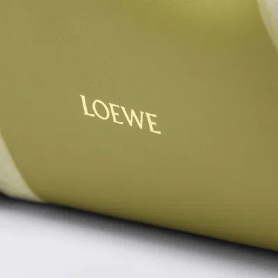 Loewe Flamenco Medium Clutch In Chocolate/light Moss