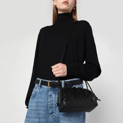Bottega Veneta Black Plaited Concert Clutch Bag