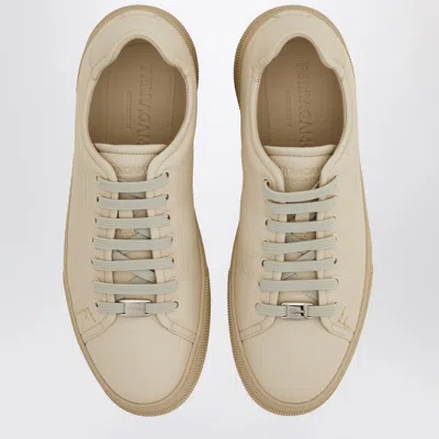 Ferragamo Mascarpone-colored Leather Sneakers