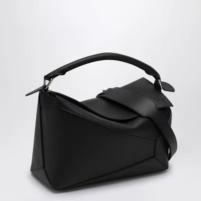 Loewe Medium Puzzle Edge Top Handle Bag In Black