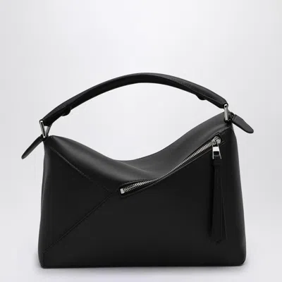 Loewe Medium Puzzle Edge Top Handle Bag In Black