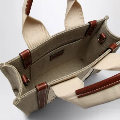 Chloé Woody Little Bag In Beige Canvas
