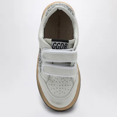 Golden Goose Girl's Ballstar Glitter Dual-grip Sneakers, Kids In White
