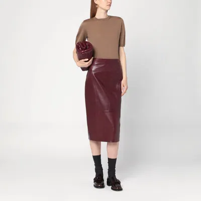 Max Mara Hazelnut-coloured Crew Neck Sweater In Wool