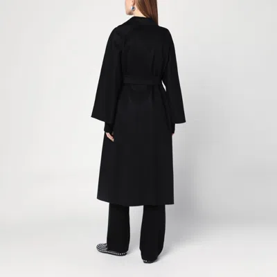 Max Mara Wrap Coat In Black Cashmere