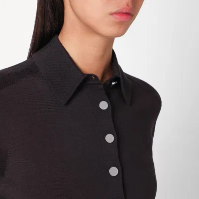 Sportmax Dark Brown Cardigan In Wool