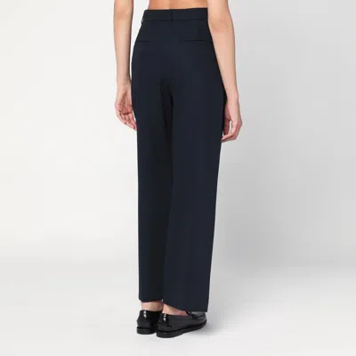 S Max Mara Midnight Wool Nichols Palazzo Pant