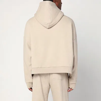 Entire Studios Cotton Hooded Sweatshirt Kangaroo Pocket Ribbed Cuffs In Neutral