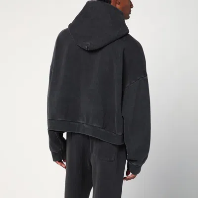 Entire Studios Cotton Sweatshirt Drop Shoulders Hooded Kangaroo Pocket In Black