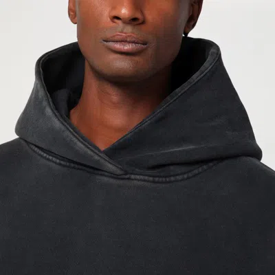 Entire Studios Cotton Sweatshirt Drop Shoulders Hooded Kangaroo Pocket In Black