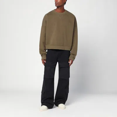 Entire Studios Crew Neck Cotton Sweatshirt In Green