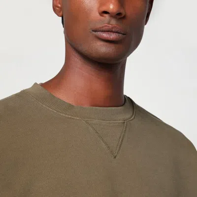 Entire Studios Crew Neck Cotton Sweatshirt In Green