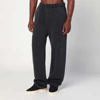 Entire Studios Cotton Jogging Pants Elastic Waistband Full Length In Black