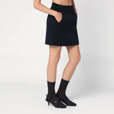 's Max Mara Mini Skirt In Midnight Blue Wool
