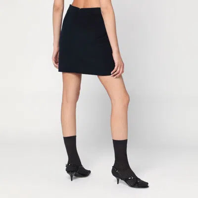 's Max Mara Mini Skirt In Midnight Blue Wool