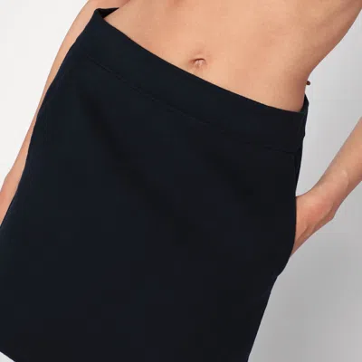 's Max Mara Mini Skirt In Midnight Blue Wool