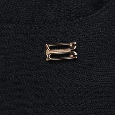 Victoria Beckham Cropped Black Trousers In Wool Blend