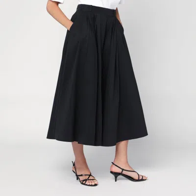 Mark Kenly Domino Tan Mkdt Studio Novo Pleated Skirt In Black