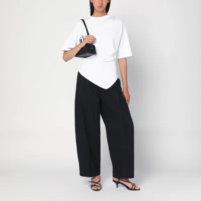 Mark Kenly Domino Tan Mkdt Studio Paloma Black Trousers In Black