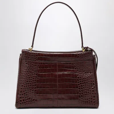 Balenciaga Cocco-print Burgundy Calfskin Medium Rodeo Bag Women