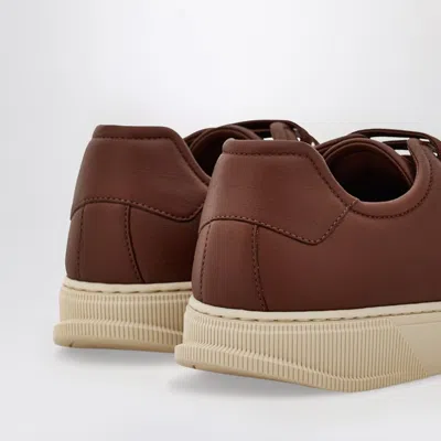 Ferragamo Brown Leather Sneakers