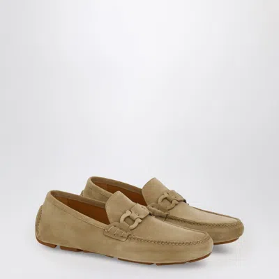 Ferragamo Safari-colored Gancini Driver Loafer
