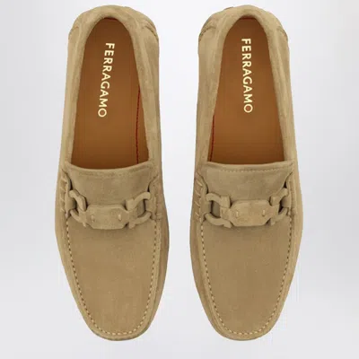 Ferragamo Safari-colored Gancini Driver Loafer