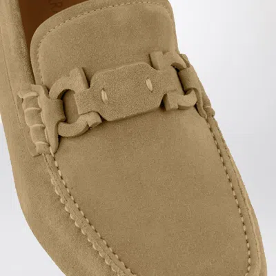 Ferragamo Safari-colored Gancini Driver Loafer