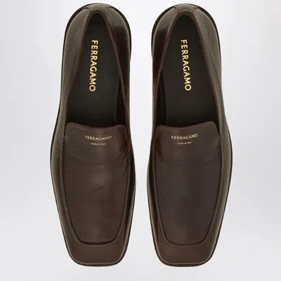 Ferragamo Dark Brown Leather Loafer