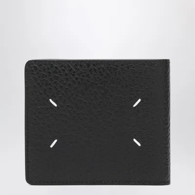Maison Margiela Black Four Stitches Bi-fold Wallet In Black