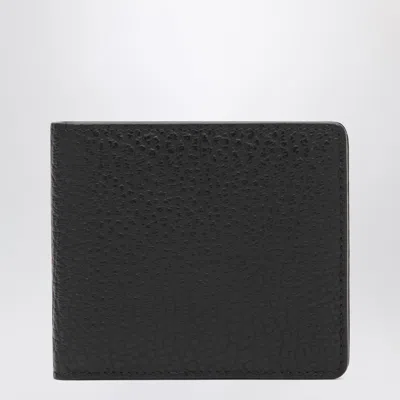Maison Margiela Black Four Stitches Bi-fold Wallet In Black
