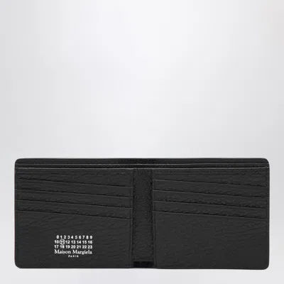Maison Margiela Black Four Stitches Bi-fold Wallet In Black