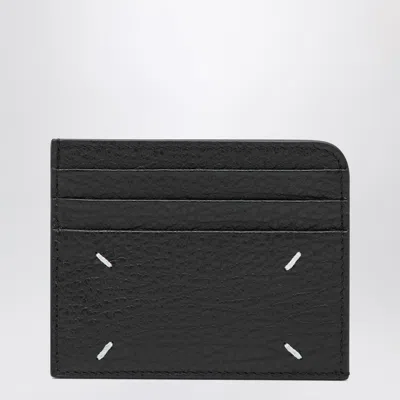 Maison Margiela Black Four Stitches Card Holder Men In Black