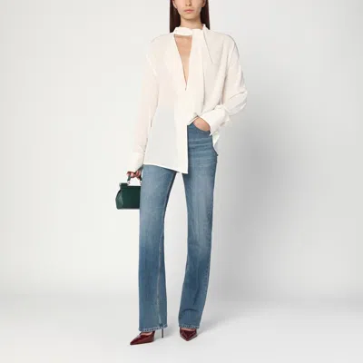 Victoria Beckham Julia Jeans Trousers Belt Loops In Black