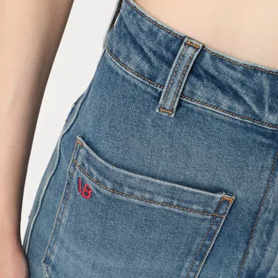 Victoria Beckham Alina High-rise Wide-leg Jeans In Blue